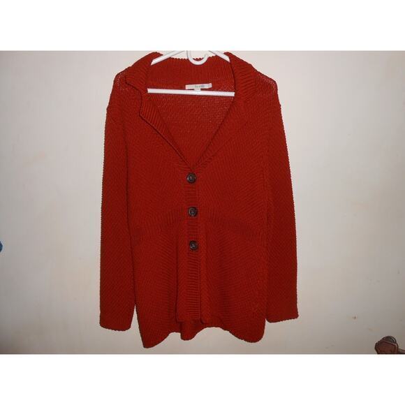 Boden Sweaters - BODEN Womens Chunky Knit Button Cardigan Sweater Burnt‎ Orange HEAVY US14 Coat